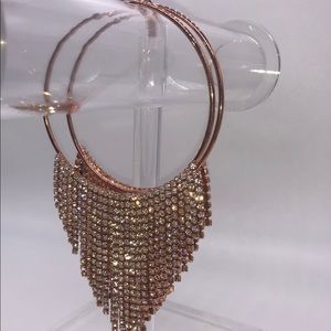 Embellished fringe earrings